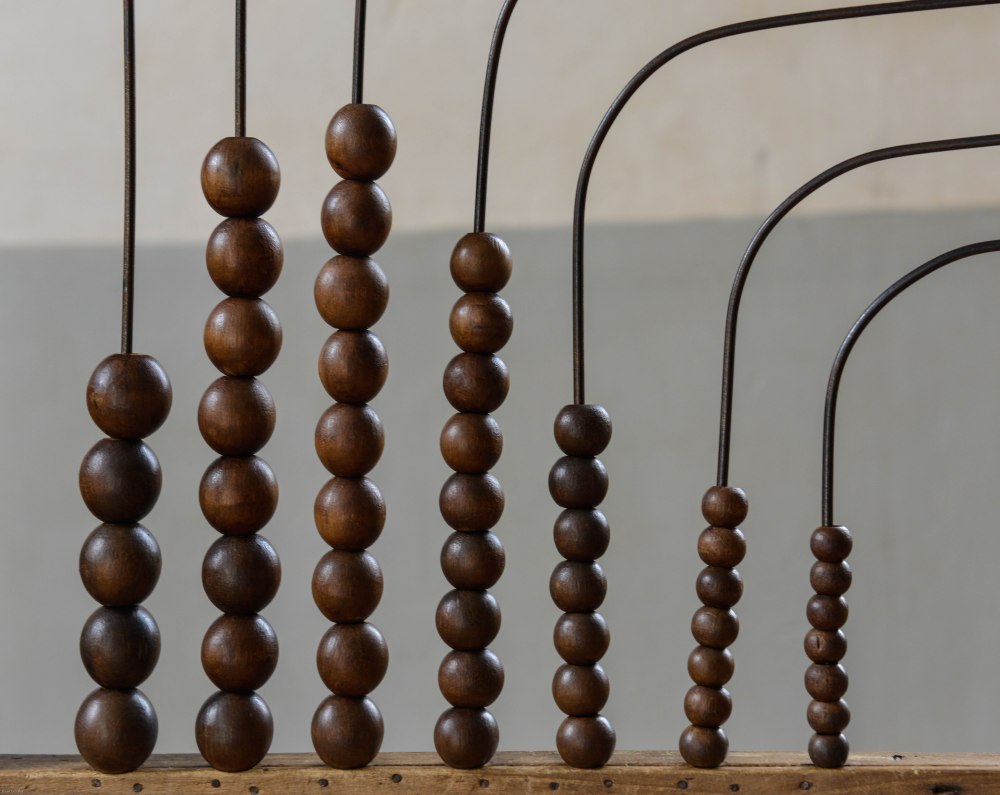 An abacus in the old schoolroom at Montrol-Senard. It wouldn't be the same shot if the column second from the right wasn't slightly askew.